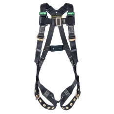 MSA 10152634, Workman Arc Flash Vest-Style Harness Back Web Loop, Tongue Buckle leg straps XLG Black